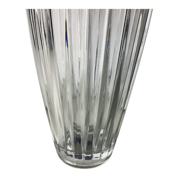 Mikasa Revel 12" Crystal Vase Elegant Vertical Line Flower Decor Thick Glass - Picture 5 of 6